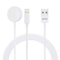 Kabel Lightning Apple Watch Tech-protect Ultraboost 2in1 Magnetic Charging Cable & Lightning 150cm biały