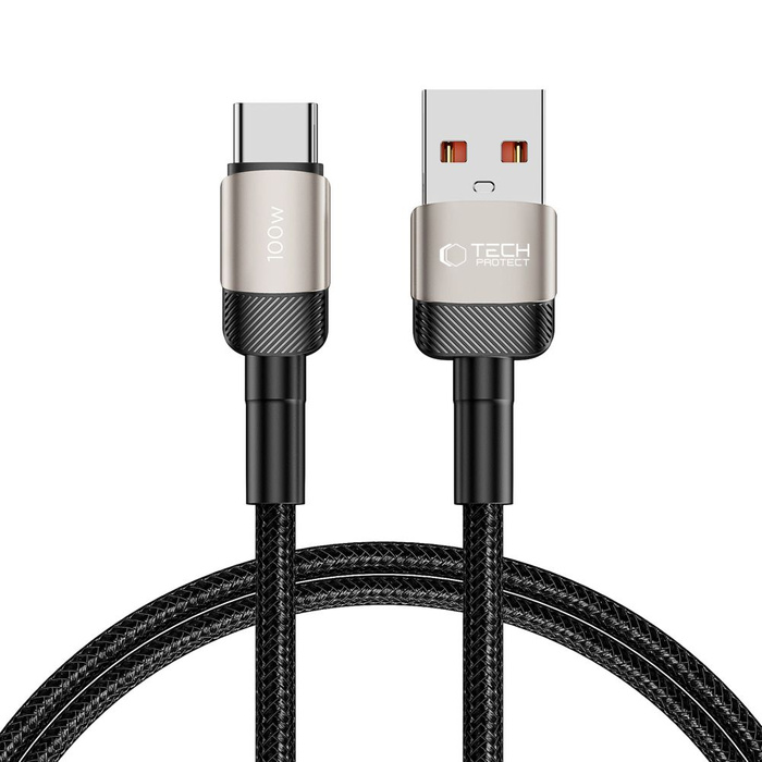 Kabel USB-C Ultraboost Evo Tech-protect 100w/5a 100cm Tytanowy