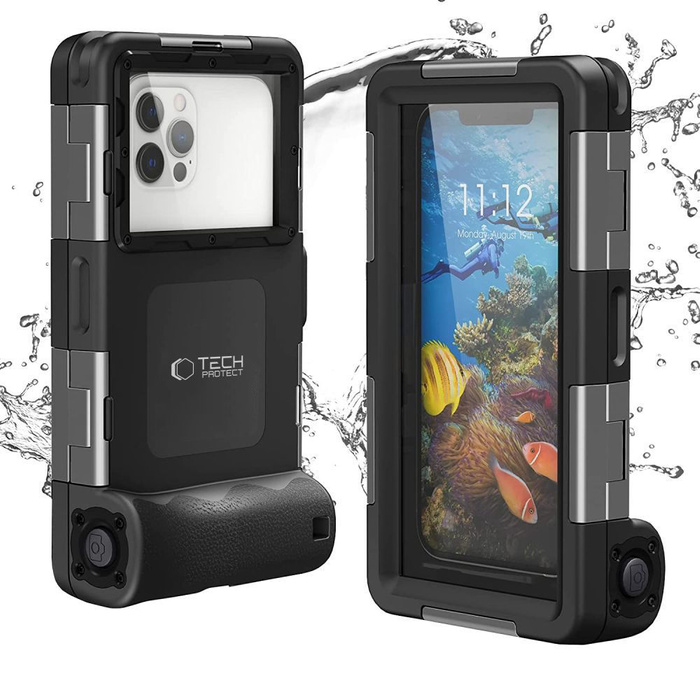 Etui Universal Tech-Protect IPX8 Diving Waterproof Case wodoodporne czarne