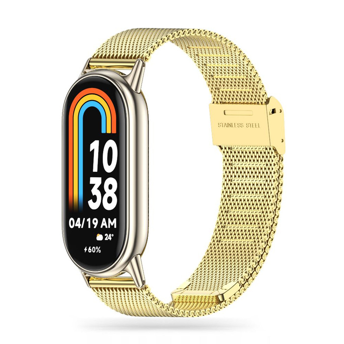 Pasek Xiaomi Smart Band 8 / 8 Nfc Tech-protect Milaneseband Gold Case na złoty