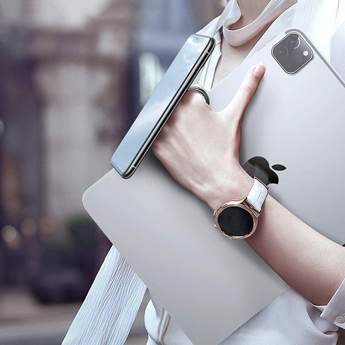 Uchwyt Phone Ring, Tech-Protect, Magnetic, Marble, różowy marmur.