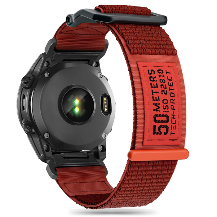 Pasek Garmin Fenix 5 / 6 / 6 Pro / 7 Tech-protect Scout Pomarańczowy