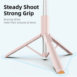 SELFIE STICK STATYW TECH-PROTECT BLUETOOTH RÓŻOWY L09S