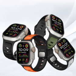 TECH-PROTECT ICONBAND LINE APPLE WATCH 8 / 9 / 10 / 11 / SE / ULTRA (44 / 45 / 46 / 49 MM) BLACK/ORANGE