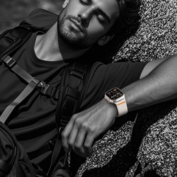 TECH-PROTECT NYLON CLASP APPLE WATCH 6 / 7 / 8 / 9 / 10 / SE / ULTRA 1 / 2 (44 / 45 / 46 / 49 MM) TITANIUM