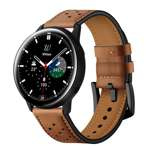 Pasek Samsung Galaxy Watch 4 TECH-PROTECT 40 / 42 / 44 / 46mm Leather Brązowy