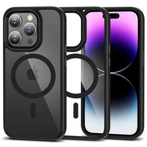 Etui iPhone 15 Pro Max Tech-protect Magmat Magsafe Case Czarny/Przezroczysty