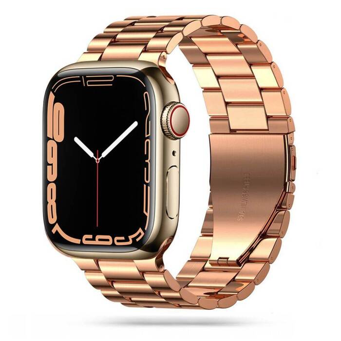 Bransoleta Apple Watch TECH-PROTECT Stainless 1/2/3/4/5 (42/44 Mm) Różowa różowe złoto