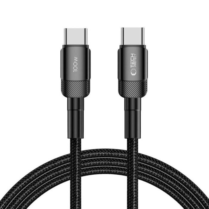 Cable USB-C Ultraboost Evo Tech-protect Pd100w/5a 200cm czarny