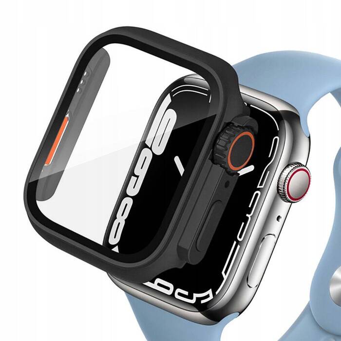 Etui Apple Watch 7 / 8 Tech-protect Defense360 Case czarny/pomarańczowy