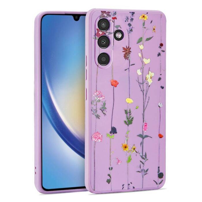 Etui Galaxy A34 5G Tech-Protect Mood Garden Fioletowy Case