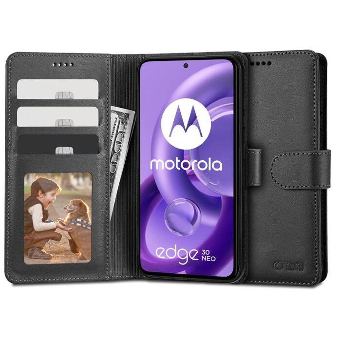 Etui Motorola Edge 30 Neo Tech-Protect Wallet Case Czarny
