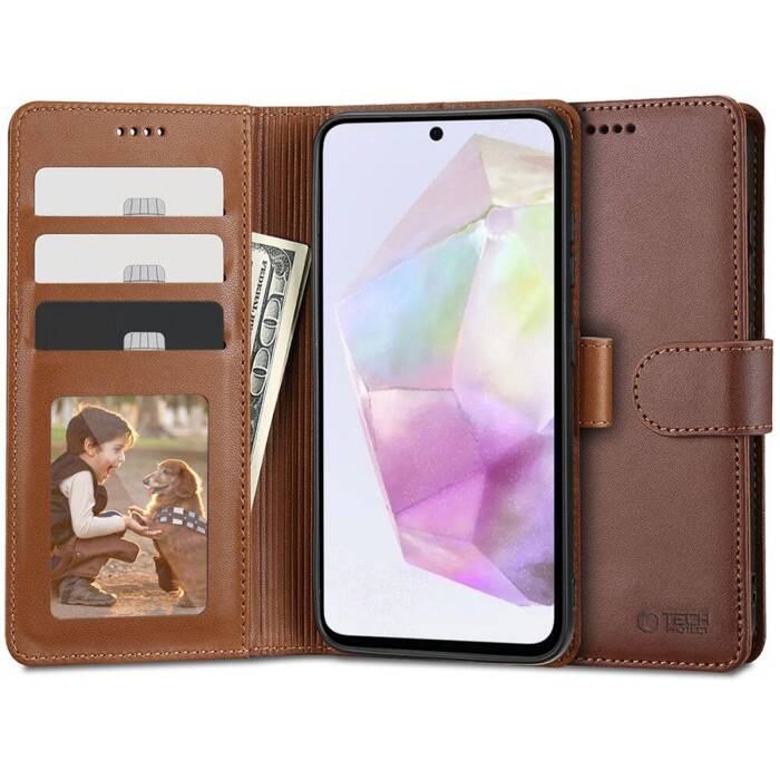 Etui Samsung Galaxy A35 Tech-protect Wallet 5g Case brązowy