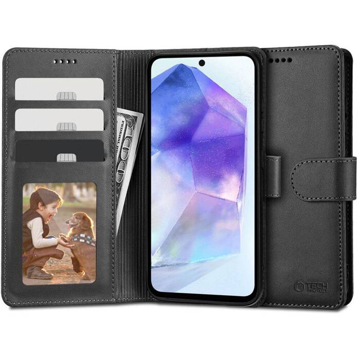 Etui Samsung Galaxy A55 Tech-protect Wallet 5g Case czarne
