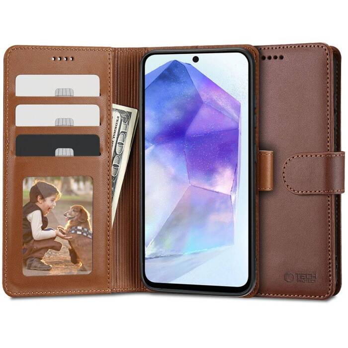 Etui Samsung Galaxy A55 Tech-protect Wallet 5g brązowy Case