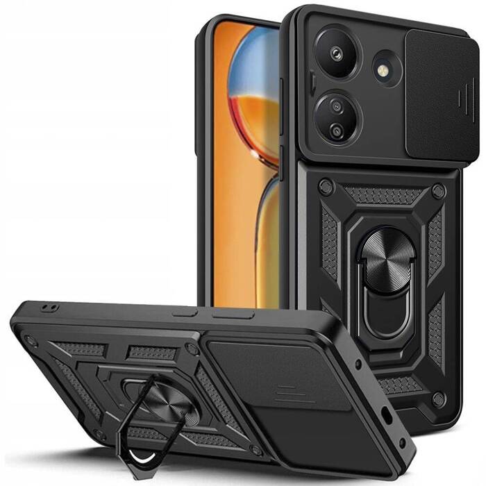 Etui Xiaomi Redmi 13C / Poco C65 Tech-protect Camshield Pro Black Case czarne