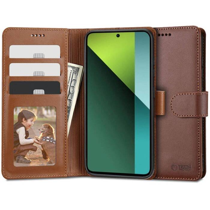 Etui Xiaomi Redmi Note 13 Pro 5g / Poco X6 5g Tech-protect Wallet 5g Brązowy