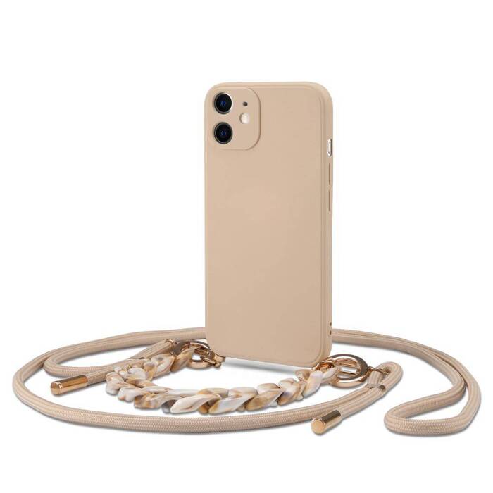 Etui iPhone 11 Tech-protect Icon Chain Beżowy