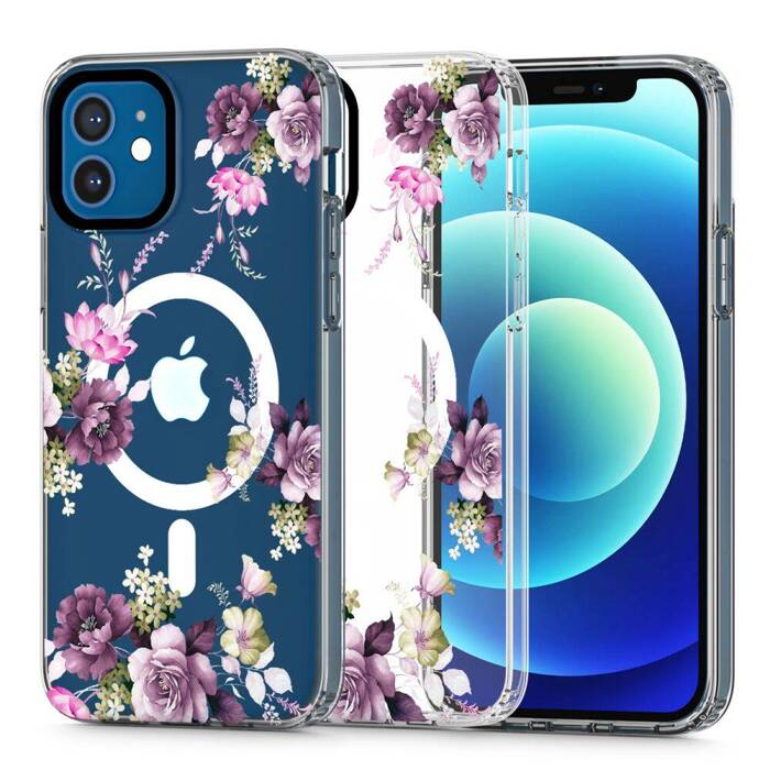 Etui iPhone 12 / 12 Pro Tech-protect Magmood Magsafe Spring Floral Case Wiosenne Kwiaty