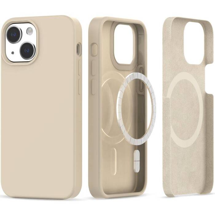 Etui iPhone 13 Mini Tech-protect Silicone Magsafe Matte Beige Case beżowy