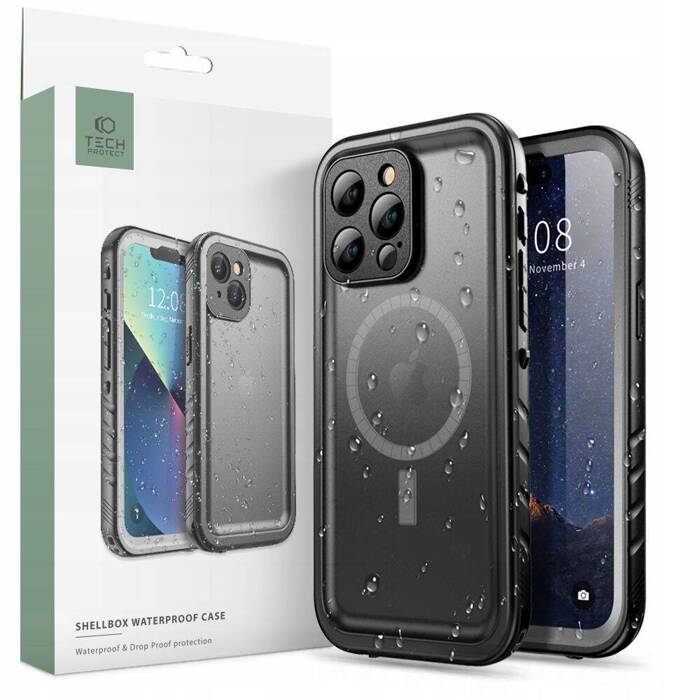 Etui iPhone 14 Pro Max Tech-protect Shellbox Magsafe Ip68 Czarny Case