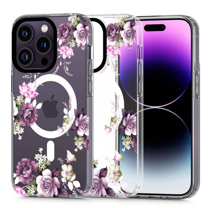 Etui iPhone 14 Pro Tech-protect Magmood Magsafe Spring Floral Case wiosenne kwiaty