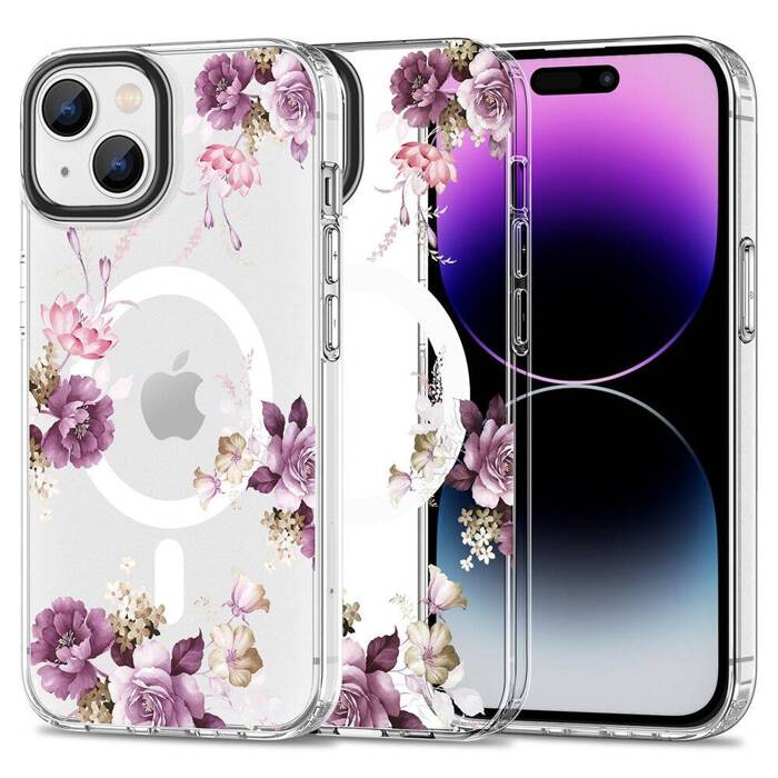 Etui iPhone 15 Plus Tech-protect Magmood Magsafe Spring Floral Wiosenne Kwiaty