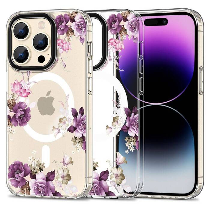 Etui iPhone 15 Pro Max Tech-protect Magmood Magsafe Spring Floral Case Wiosenne Kwiaty