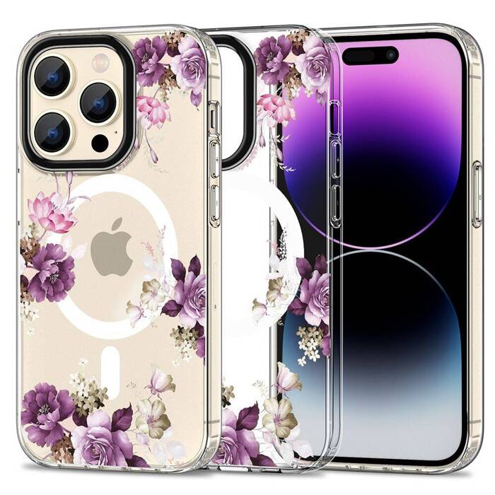 Etui iPhone 15 Pro Tech-protect Magmood Magsafe Spring Floral Case wiosenne kwiaty