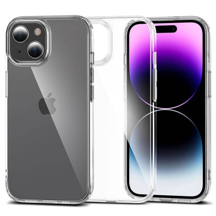 Etui iPhone 15 Tech-protect Flexair Hybrid Clear Case przezroczyste