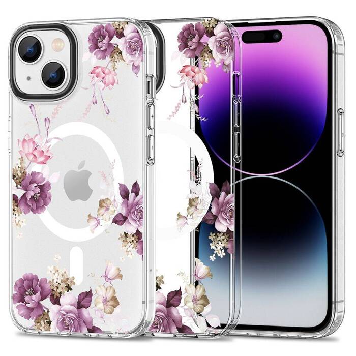 Etui iPhone 15 Tech-protect Magmood Magsafe Spring Floral Wiosenne Kwiaty