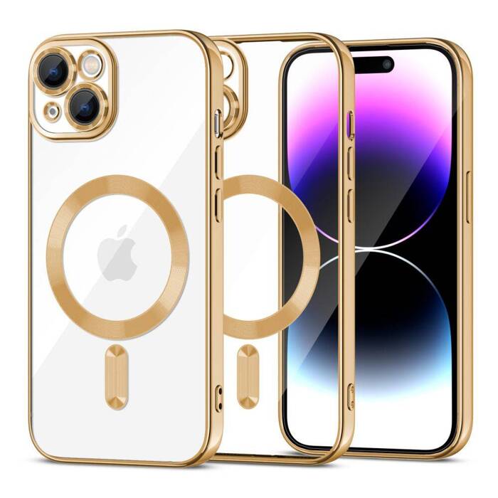Etui iPhone 15 Tech-protect Magshine Magsafe Złoty Case