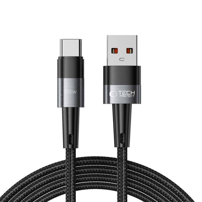 Kabel USB-C Ultraboost Tech-Protect 66W/6A 200cm szary