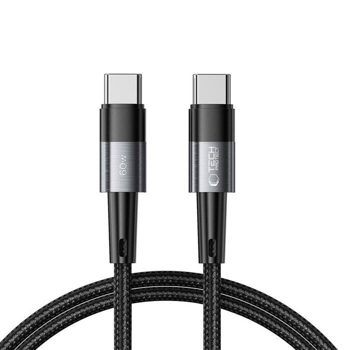 Kabel Ultraboost Tech-Protect USB-C PD60W/3A 100CM szary