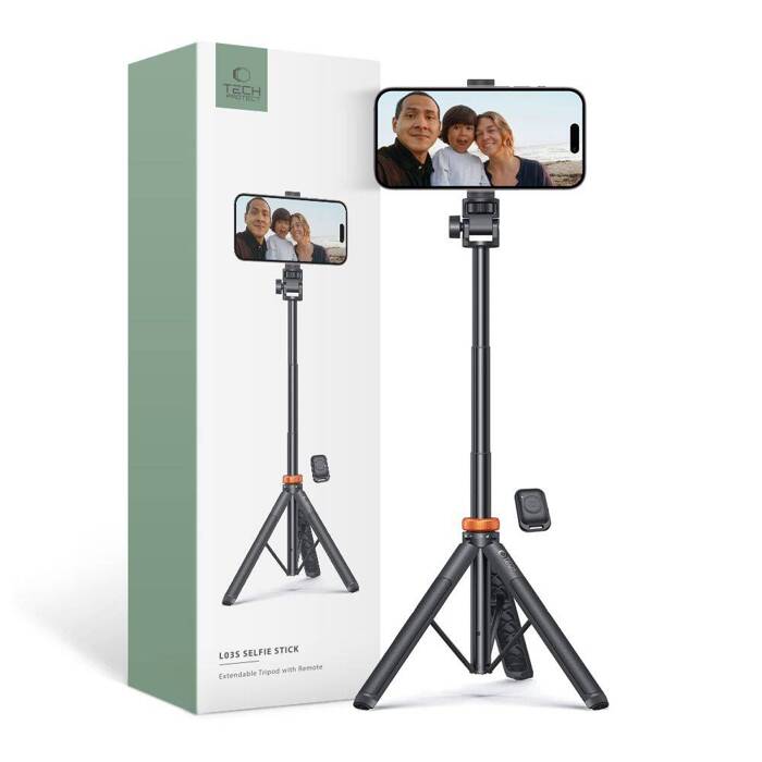 Kijek selfie L03S Tech-Protect Wireless Selfie Stick Tripod Czarny