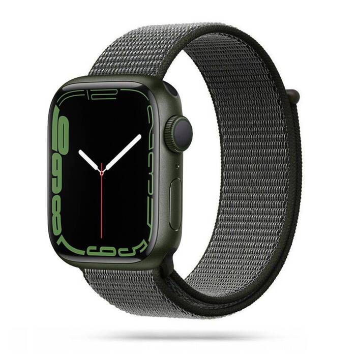 Pasek Apple Watch 1/2/3/4 TECH-PROTECT Nylon 42/44 Mm ciemny oliwkowy