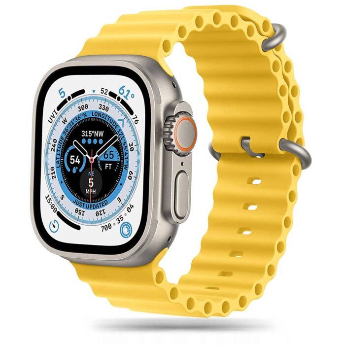 Pasek Apple Watch 4 / 5 / 6 / 7 / 8 / Se Tech-protect Iconband Pro Ultra (42 / 44 / 45 / 49 Mm) żółty