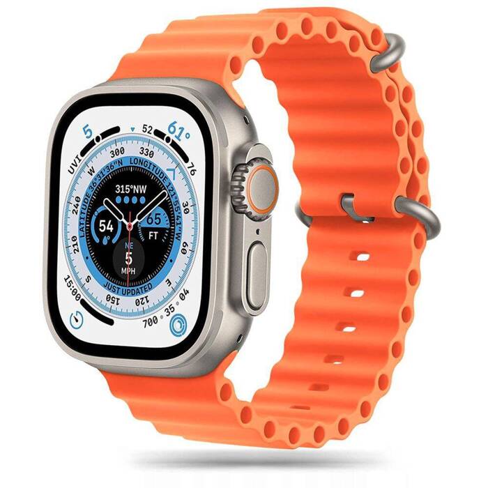 Pasek Apple Watch 4 / 5 / 6 / 7 / 8 / Se / Ultra Tech-protect Iconband Pro (42 / 44 / 45 / 49 Mm) pomarańczowy