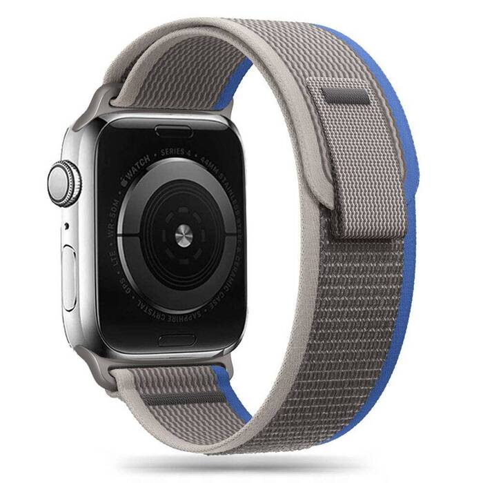 Pasek Apple Watch Tech-protect Nylon 4 / 5 / 6 / 7 / 8 / Se (38 / 40 / 41 Mm) szary/niebieski