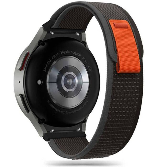 Pasek Nylon Samsung Galaxy Watch 4 / 5 / 5 Pro / 6 Tech-protect Black/orange