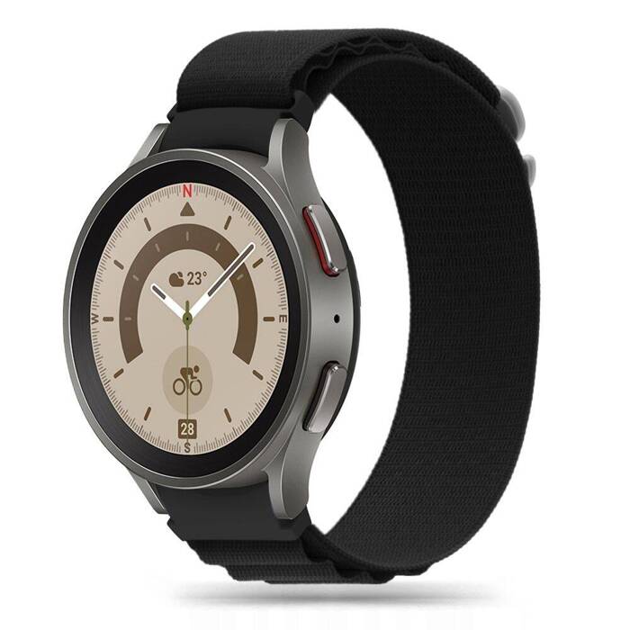 Pasek Samsung Galaxy Watch 4 / 5 / 5 Pro (40 / 42 / 44 / 45 / 46 Mm) Tech-Protect Nylon Pro Czarny