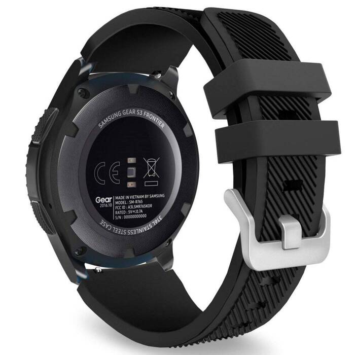Pasek Samsung Galaxy Watch 46mm TECH-PROTECT Smoothband Czarny Czarny